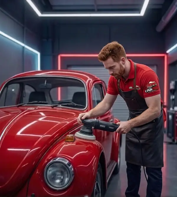 No siempre hace falta repintar. Adrian, nuestro especialista en preparación y detallado, aplica un pulido profesional en varias fases para eliminar hologramas y restaurar la profundidad del color original. Él es el encargado absoluto de devolverle a tu coche ese brillo ¡efecto espejo!